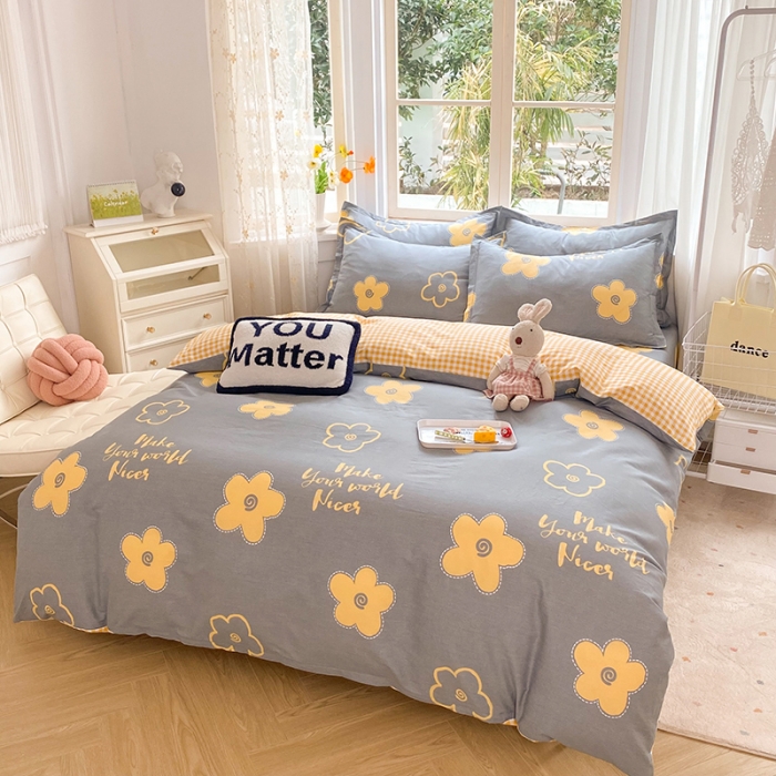 91家纺网 家纺一手货源 找家纺 八十八家纺 2025新款全棉12868床笠款四件套 花怡梦