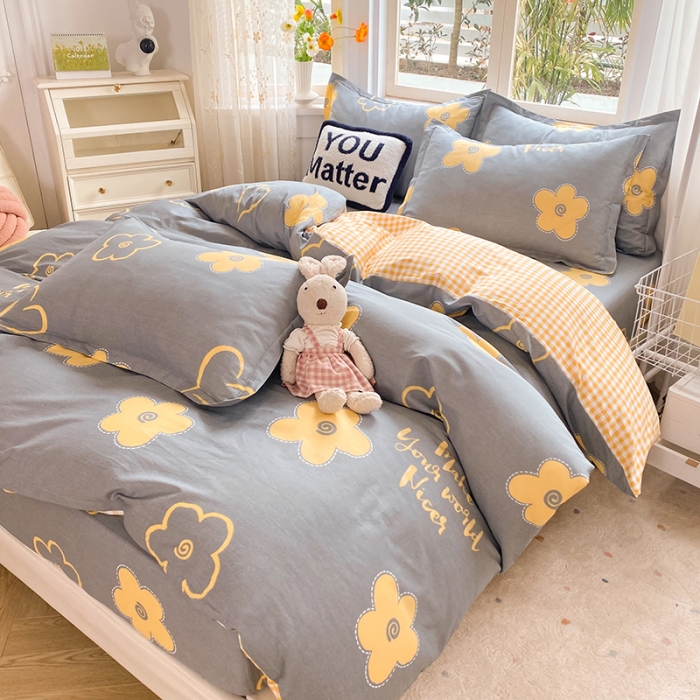 91家纺网 家纺一手货源 找家纺 八十八家纺 2025新款全棉12868床笠款四件套 花怡梦