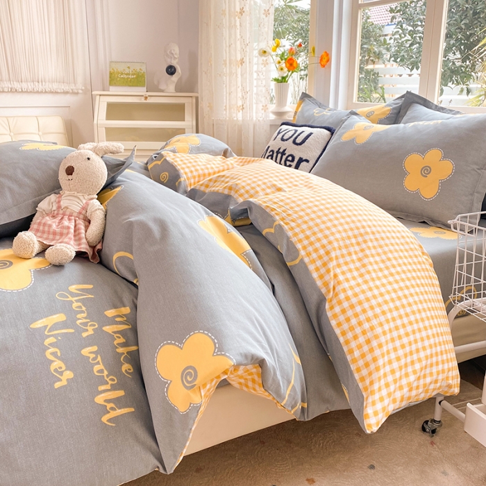 91家纺网 家纺一手货源 找家纺 八十八家纺 2025新款全棉12868床笠款四件套 花怡梦