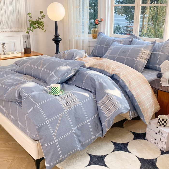 91家纺网 家纺一手货源 找家纺 八十八家纺 2025新款全棉12868床笠款四件套 曼城时光