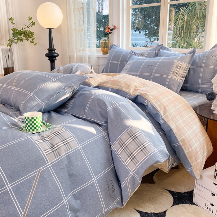 91家纺网 家纺一手货源 找家纺 八十八家纺 2025新款全棉12868床笠款四件套 曼城时光