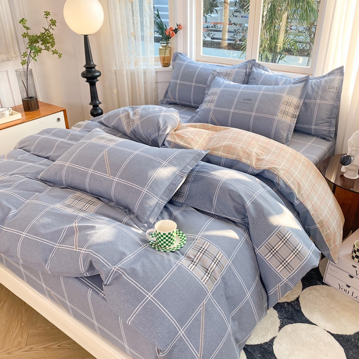 91家纺网 家纺一手货源 找家纺 八十八家纺 2025新款全棉12868床笠款四件套 曼城时光