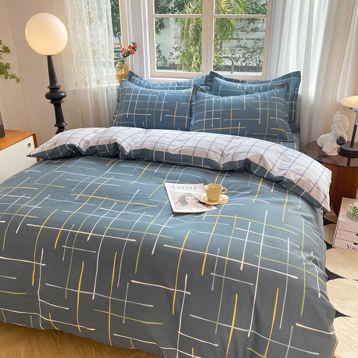 91家纺网 家纺一手货源 找家纺 八十八家纺 2025新款全棉12868床笠款四件套 摩登心情