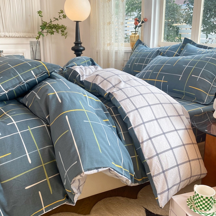 91家纺网 家纺一手货源 找家纺 八十八家纺 2025新款全棉12868床笠款四件套 摩登心情