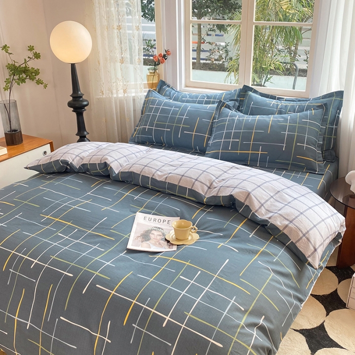 91家纺网 家纺一手货源 找家纺 八十八家纺 2025新款全棉12868床笠款四件套 摩登心情