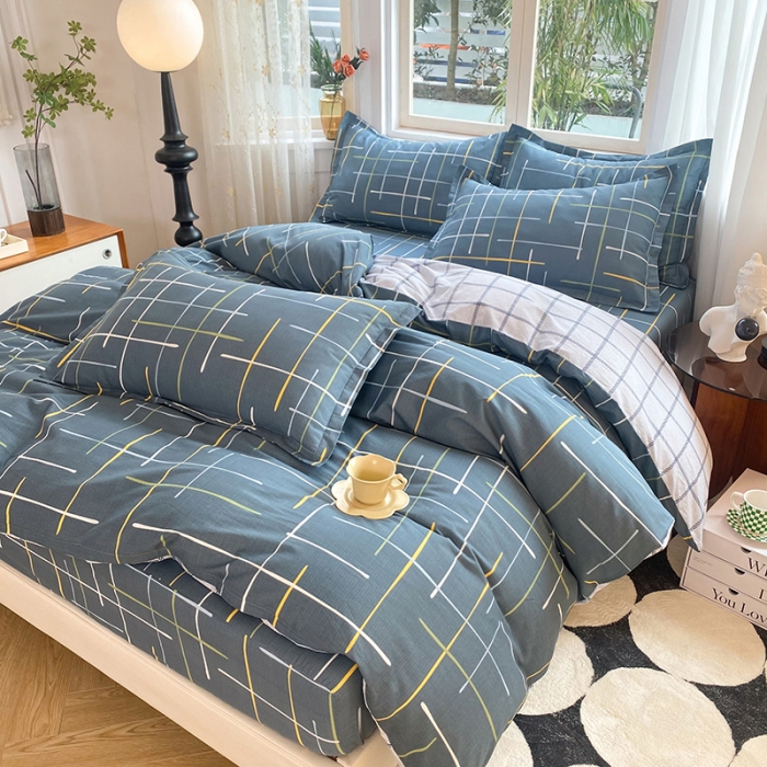 91家纺网 家纺一手货源 找家纺 八十八家纺 2025新款全棉12868床笠款四件套 摩登心情