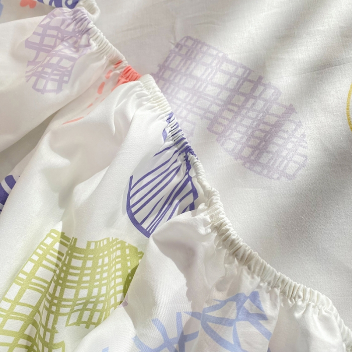 91家纺网 家纺一手货源 找家纺 八十八家纺 2025新款全棉12868床笠款四件套 心动时刻