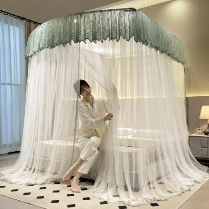 91家纺网 家纺一手货源 找家纺 （总）夏彩 2023新款88563可伸缩3开门蚊帐