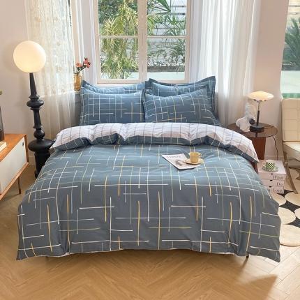 91家纺网 家纺一手货源 找家纺 八十八家纺 2025新款全棉12868床单款四件套 摩登心情