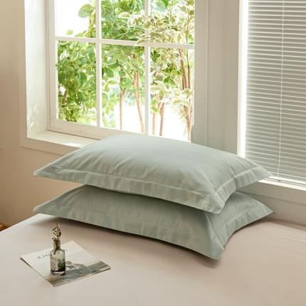 91家纺网 家纺一手货源 找家纺 新款纯色单品枕套 清雅绿