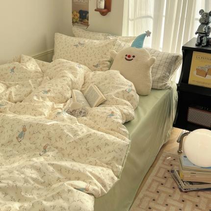 91家纺网 家纺一手货源 找家纺 希文家纺 2023新款全棉13372印花四件套 司藤