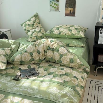 91家纺网 家纺一手货源 找家纺 希文家纺 2023新款全棉13372印花小雅系列四件套 永恒