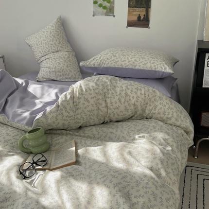 91家纺网 家纺一手货源 找家纺 希文家纺 2023新款全棉13372印花小雅系列四件套 清雅