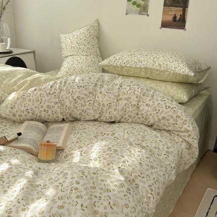 91家纺网 家纺一手货源 找家纺 希文家纺 2023新款全棉13372印花小雅系列四件套 小雅