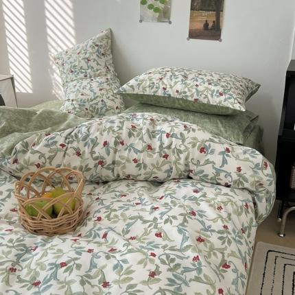 91家纺网 家纺一手货源 找家纺 希文家纺 2023新款全棉13372印花小雅系列四件套 绿野仙踪