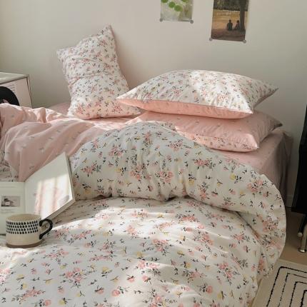 91家纺网 家纺一手货源 找家纺 希文家纺 2023新款全棉13372印花小雅系列四件套 花悦