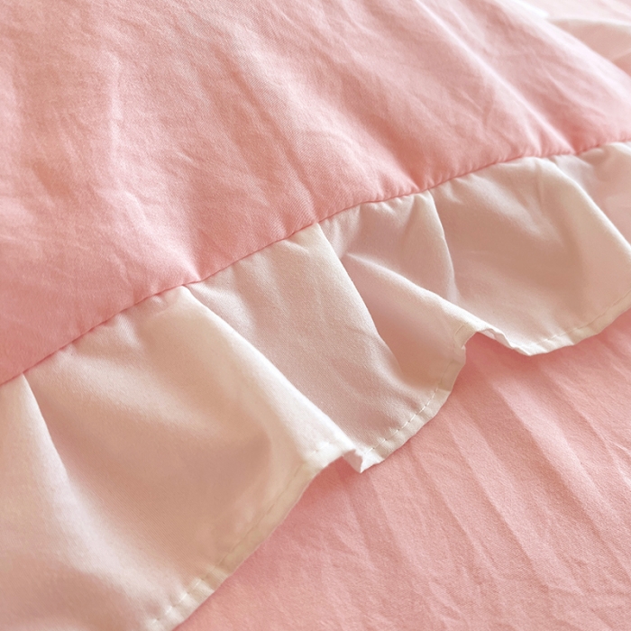 91家纺网 家纺一手货源 找家纺 泉欣家纺2024新款小精灵系列加厚水洗亲肤棉毛巾绣四件套 小精灵-粉玉