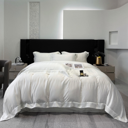 91家纺网 家纺一手货源 找家纺 奥汀洛2025新品工艺款100S天丝提花四件套-琳达