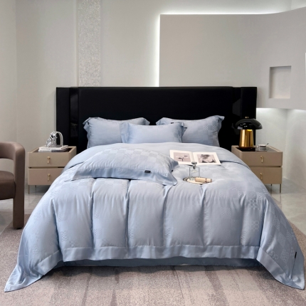 91家纺网 家纺一手货源 找家纺 奥汀洛2025新品工艺款100S天丝提花四件套-琳达