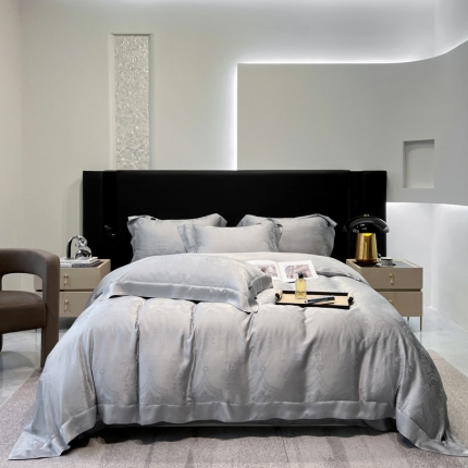 91家纺网 家纺一手货源 找家纺 奥汀洛2025新品工艺款100S天丝提花四件套-琳达