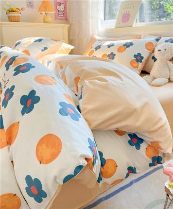 91家纺网 家纺一手货源 找家纺 （总）琪格格 2023新款纯棉13372爆款小清新四件套