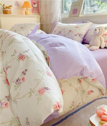 91家纺网 家纺一手货源 找家纺 （总）琪格格 2023新款纯棉13372爆款小清新四件套