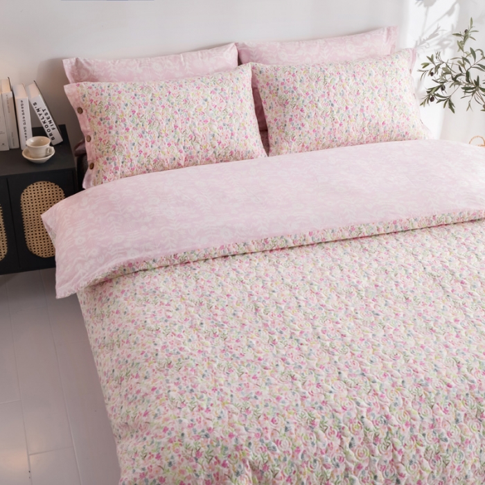 91家纺网 家纺一手货源 找家纺 优乐家纺 2023新款全棉印花绗绣四件套 初晴