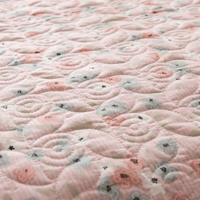 91家纺网 家纺一手货源 找家纺 优乐家纺 2023新款全棉印花绗绣四件套 花语