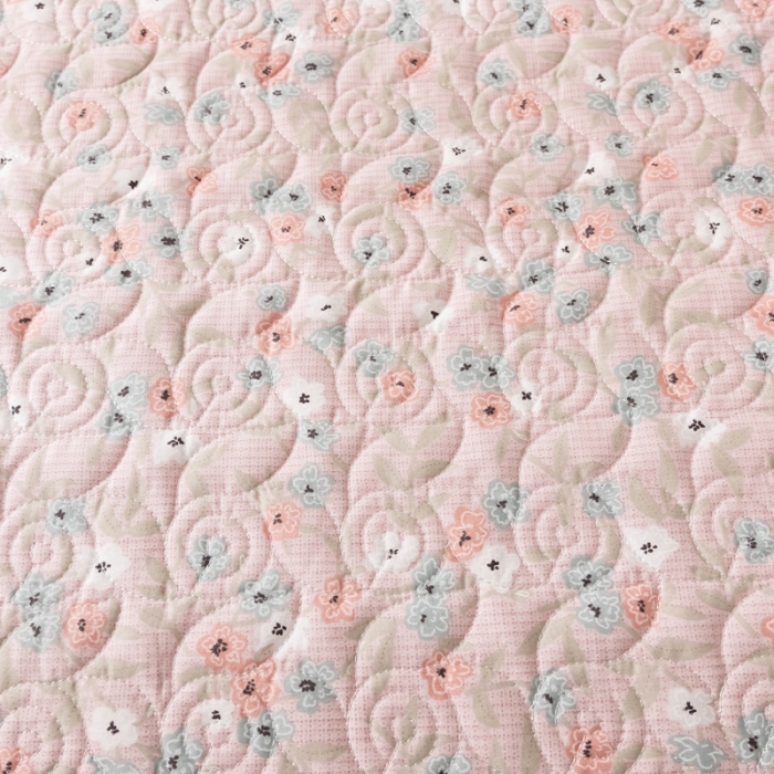 91家纺网 家纺一手货源 找家纺 优乐家纺 2023新款全棉印花绗绣四件套 花语