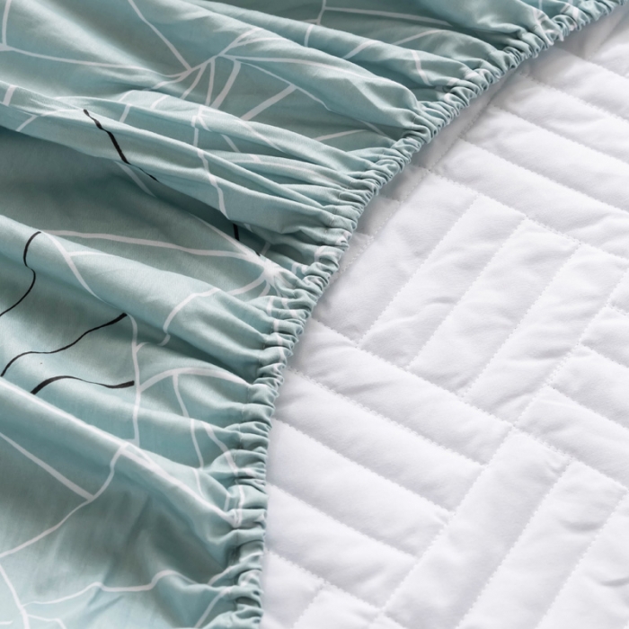 91家纺网 家纺一手货源 找家纺 优乐家纺 2023新款全棉印花绗绣四件套 淑女格