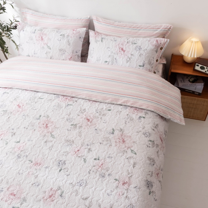 91家纺网 家纺一手货源 找家纺 优乐家纺 2023新款全棉印花绗绣四件套 晚空