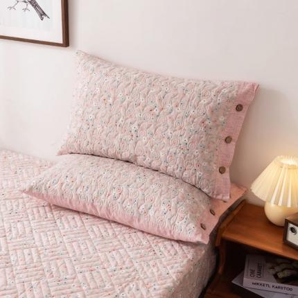 91家纺网 家纺一手货源 找家纺 （总）优乐家纺 2023新款全棉印花绗绣单枕套