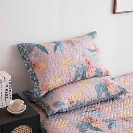 91家纺网 家纺一手货源 找家纺 （总）优乐家纺 2023新款全棉印花绗绣单枕套