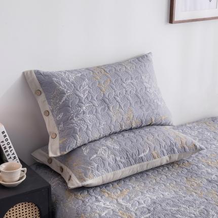 优乐家纺 2023新款全棉印花绗绣单枕套 飞羽