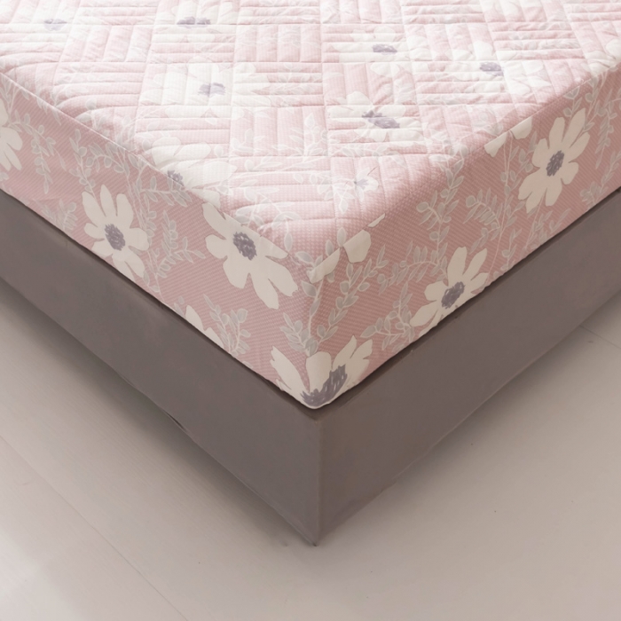 91家纺网 家纺一手货源 找家纺 优乐家纺 2023新款全棉印花绗绣单床笠 朝阳