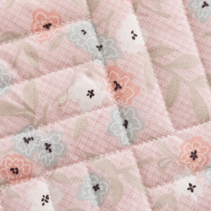 91家纺网 家纺一手货源 找家纺 优乐家纺 2023新款全棉印花绗绣单床笠 花语