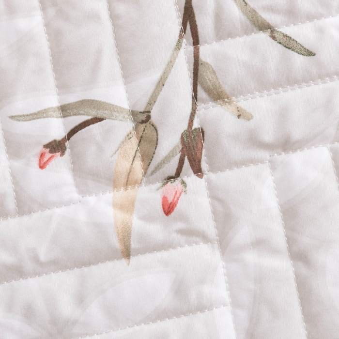 91家纺网 家纺一手货源 找家纺 优乐家纺 2023新款全棉印花绗绣单床笠 挪威仙草