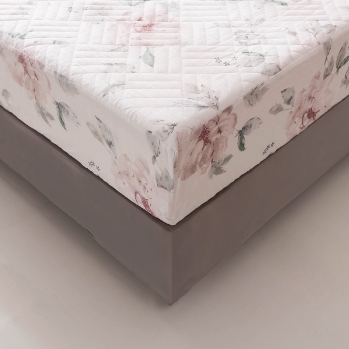 91家纺网 家纺一手货源 找家纺 优乐家纺 2023新款全棉印花绗绣单床笠 晚空