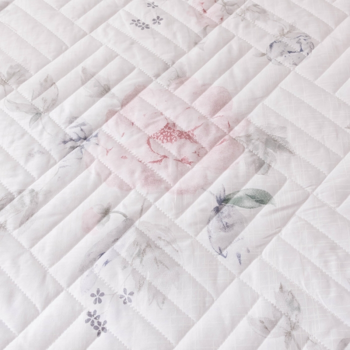 91家纺网 家纺一手货源 找家纺 优乐家纺 2023新款全棉印花绗绣单床笠 晚空