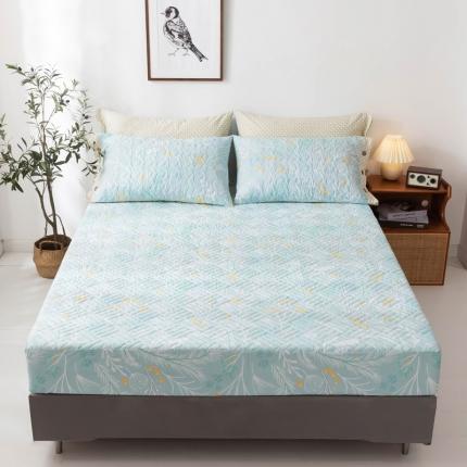 优乐家纺 2023新款全棉印花绗绣单床笠 嫣然