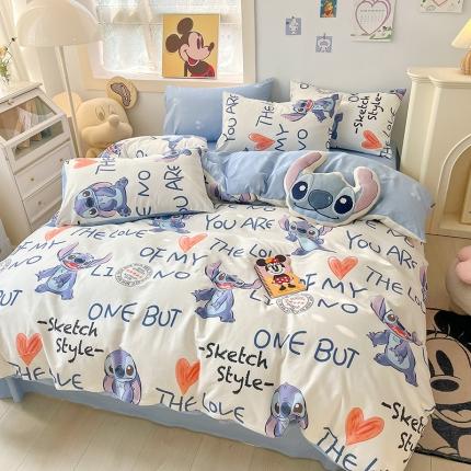 91家纺网 家纺一手货源 找家纺 （总）卡巴伦 2023新款全棉印花迪士尼系列四件套