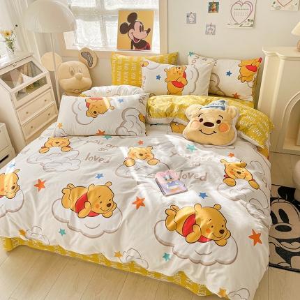 91家纺网 家纺一手货源 找家纺 （总）卡巴伦 2023新款全棉印花迪士尼系列四件套