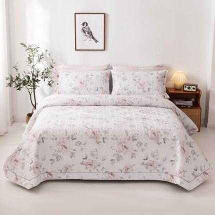 91家纺网 家纺一手货源 找家纺 （总）优乐家纺 2023新款全棉印花绗绣单床盖