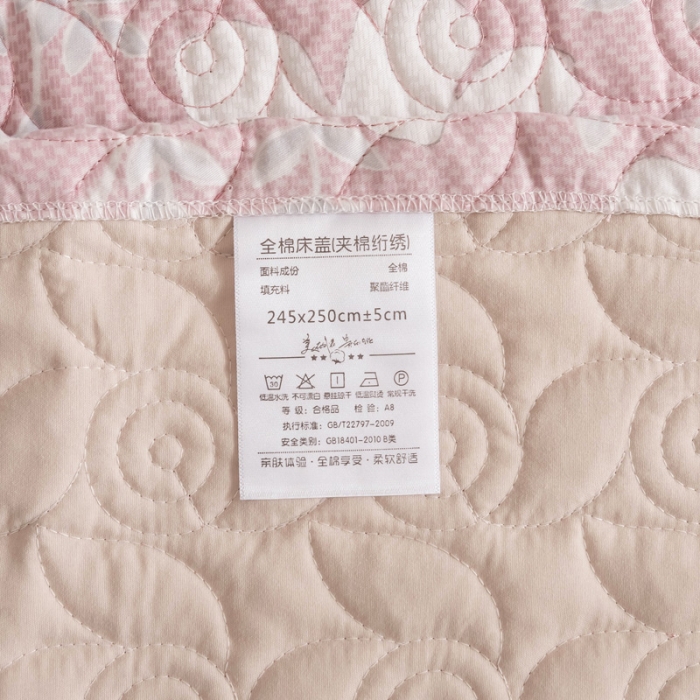 91家纺网 家纺一手货源 找家纺 （总）优乐家纺 2023新款全棉印花绗绣单床盖