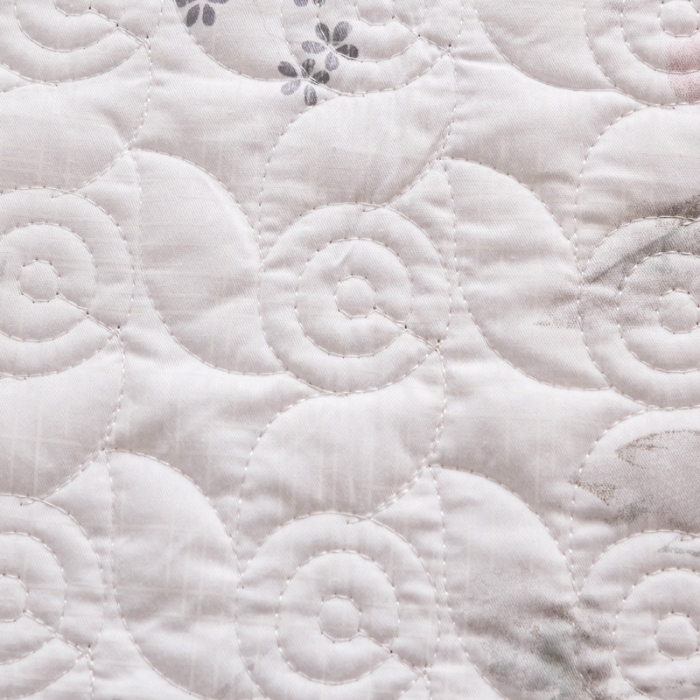 91家纺网 家纺一手货源 找家纺 优乐家纺 2023新款全棉印花绗绣单床盖 晚空