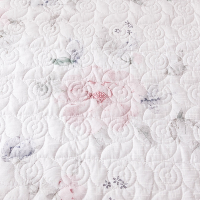 91家纺网 家纺一手货源 找家纺 优乐家纺 2023新款全棉印花绗绣单床盖 晚空