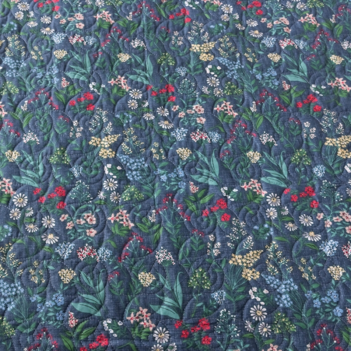 91家纺网 家纺一手货源 找家纺 优乐家纺 2023新款全棉印花绗绣单床盖 向阳花开