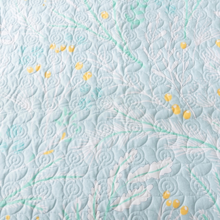 91家纺网 家纺一手货源 找家纺 优乐家纺 2023新款全棉印花绗绣单床盖 嫣然