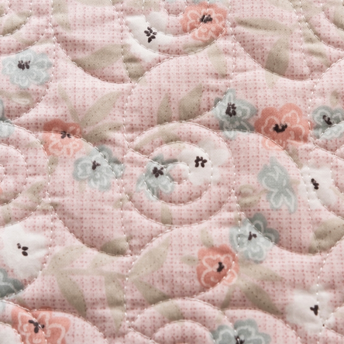 91家纺网 家纺一手货源 找家纺 优乐家纺 2023新款全棉印花绗绣单床盖 花语