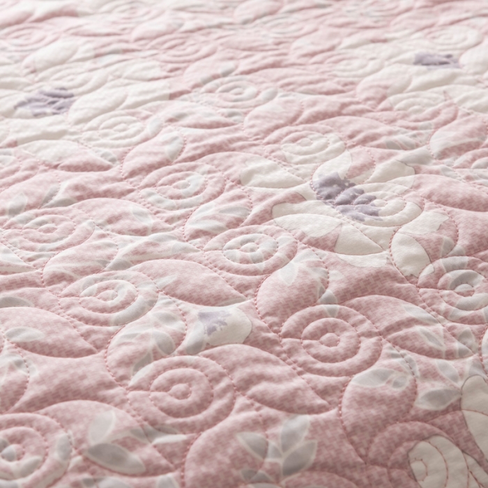 91家纺网 家纺一手货源 找家纺 优乐家纺 2023新款全棉印花绗绣单床盖 朝阳